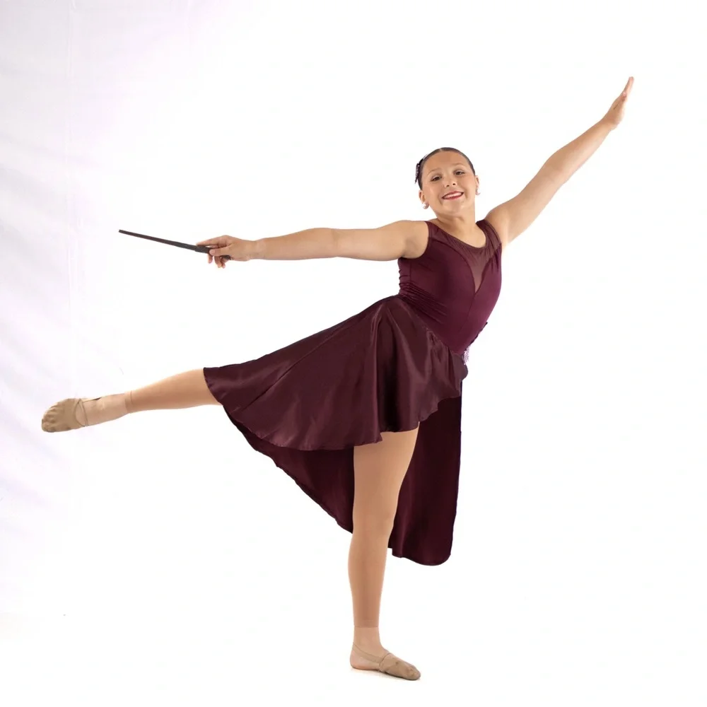 Weissman burgundy dance costume